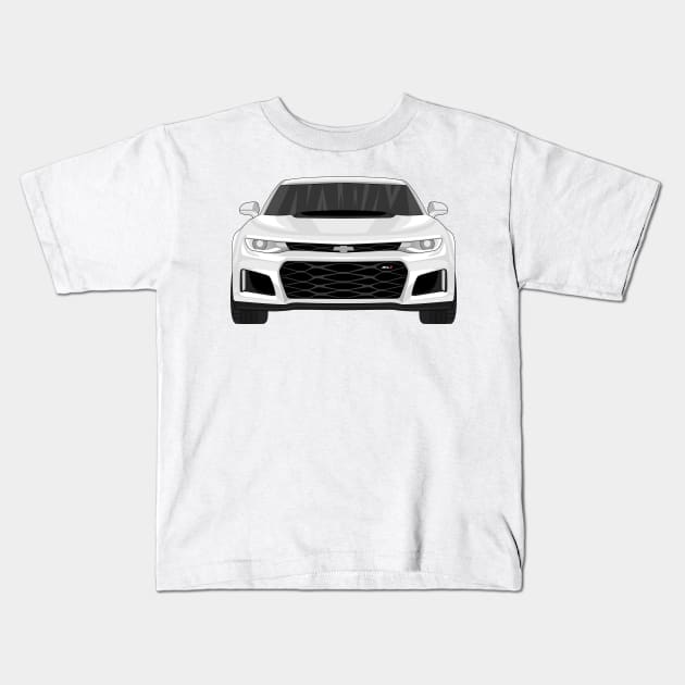 CAMARO WHITE Kids T-Shirt by VENZ0LIC